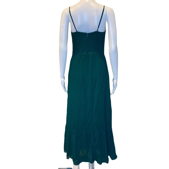 NWT Reformation Emerald Celestia Midi Spaghetti Strap Dress - Sz 8 - Picture 8 of 13